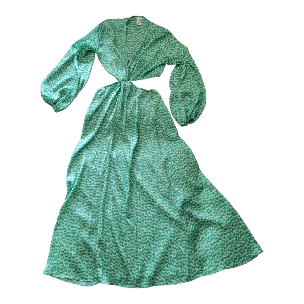 H&M Green and White Patterned Dress - Picture 3 of 7